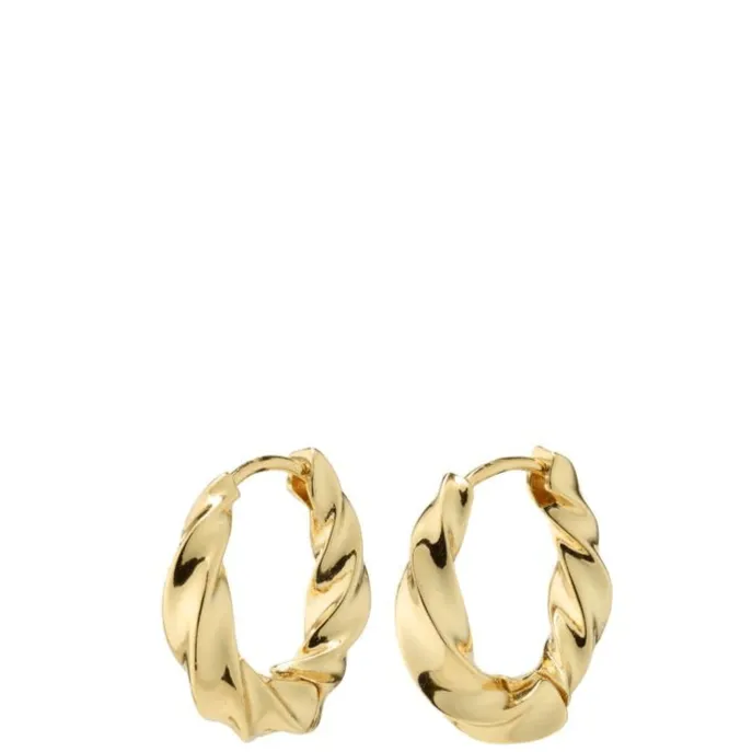 Pilgrim Taffy Medium Swirl Hoop Earrings
