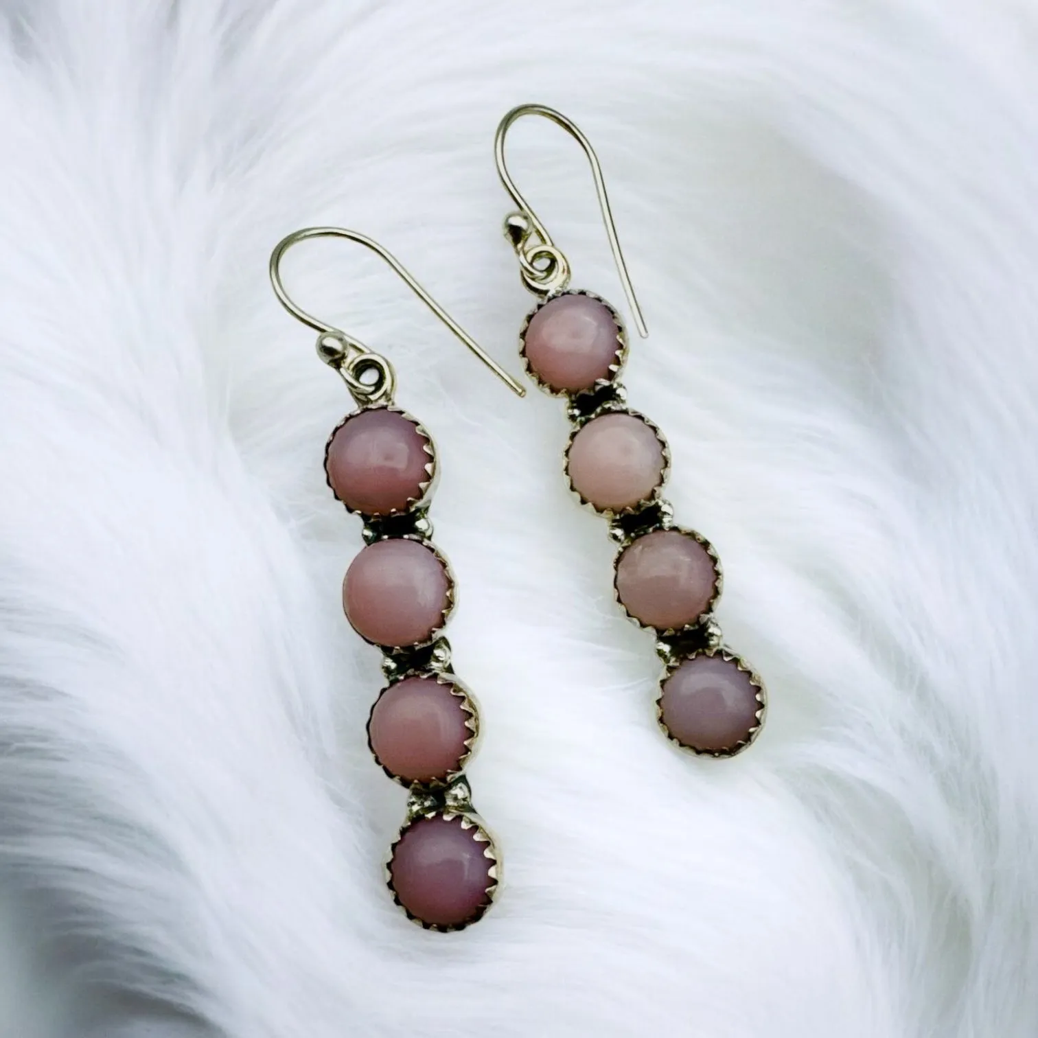 Pink Conch Solid 925 Sterling Silver Earrings