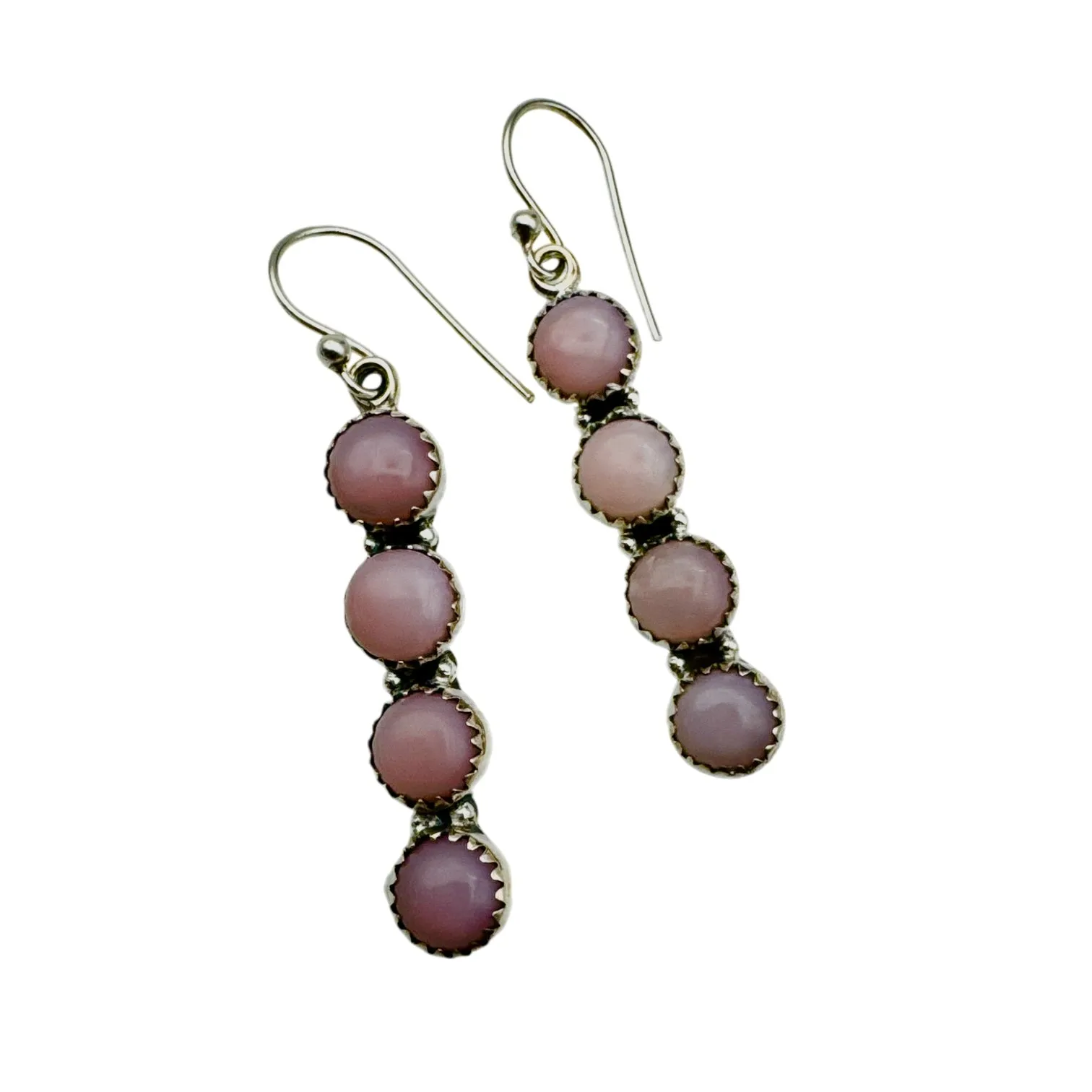 Pink Conch Solid 925 Sterling Silver Earrings