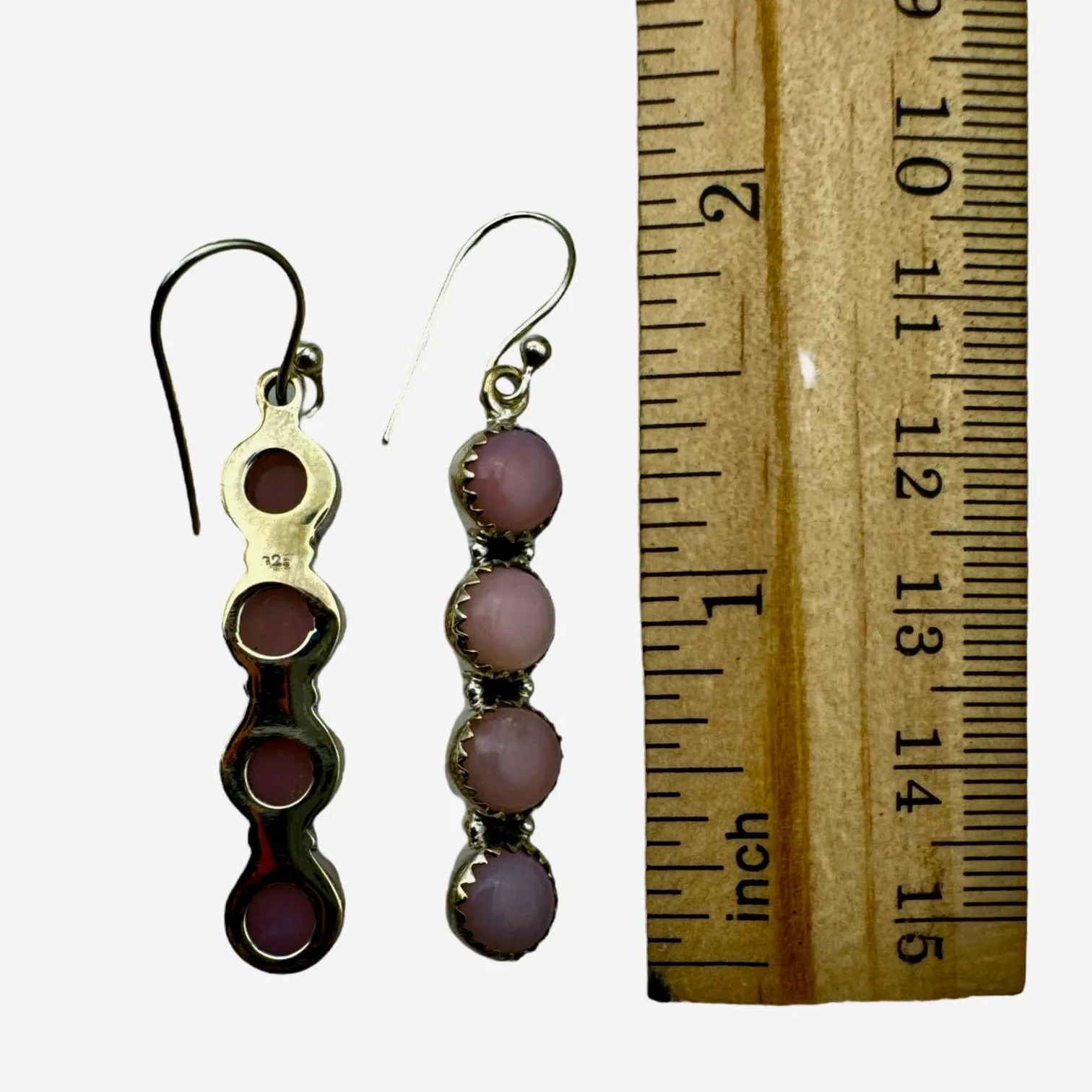 Pink Conch Solid 925 Sterling Silver Earrings