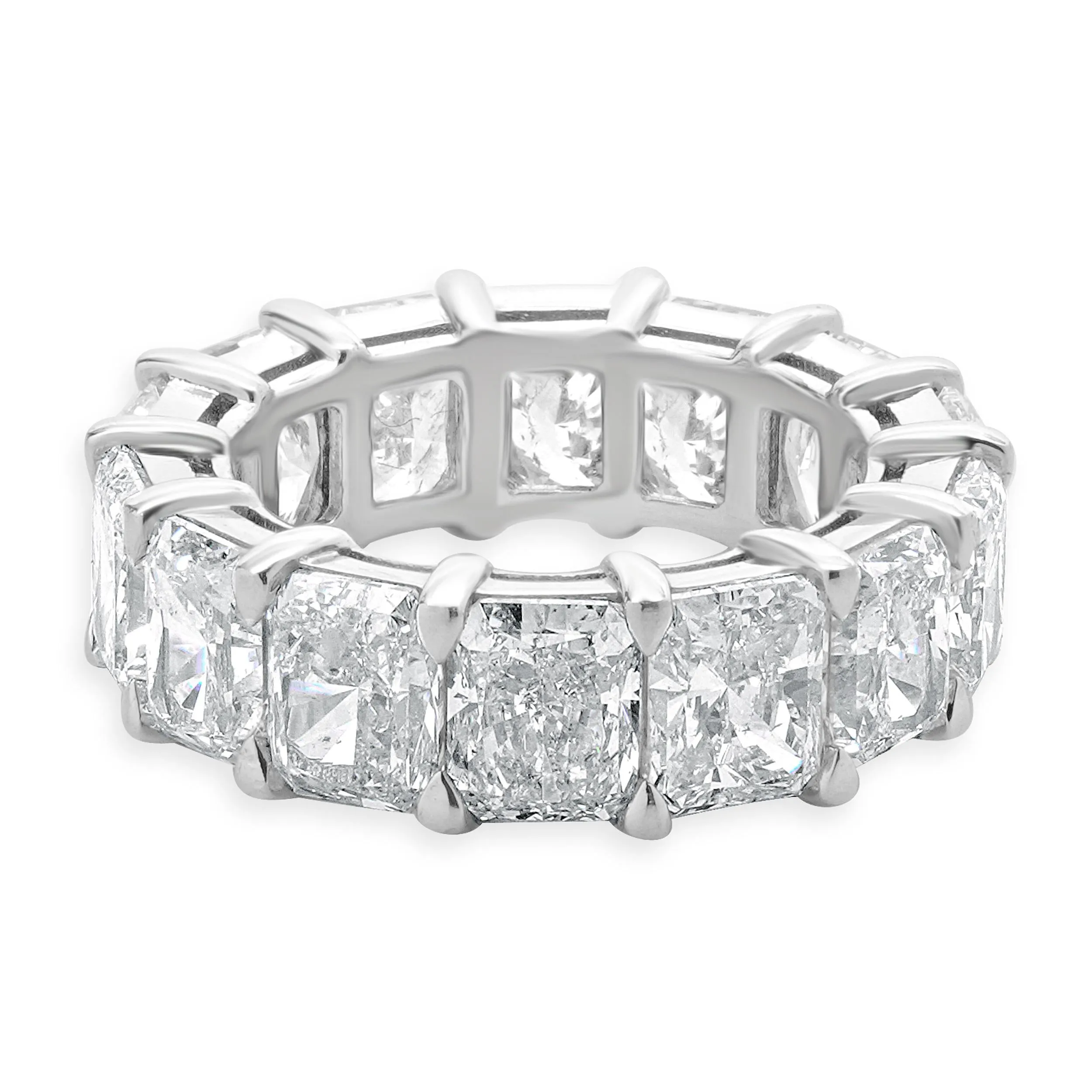 Platinum Radiant Cut Diamond Eternity Band