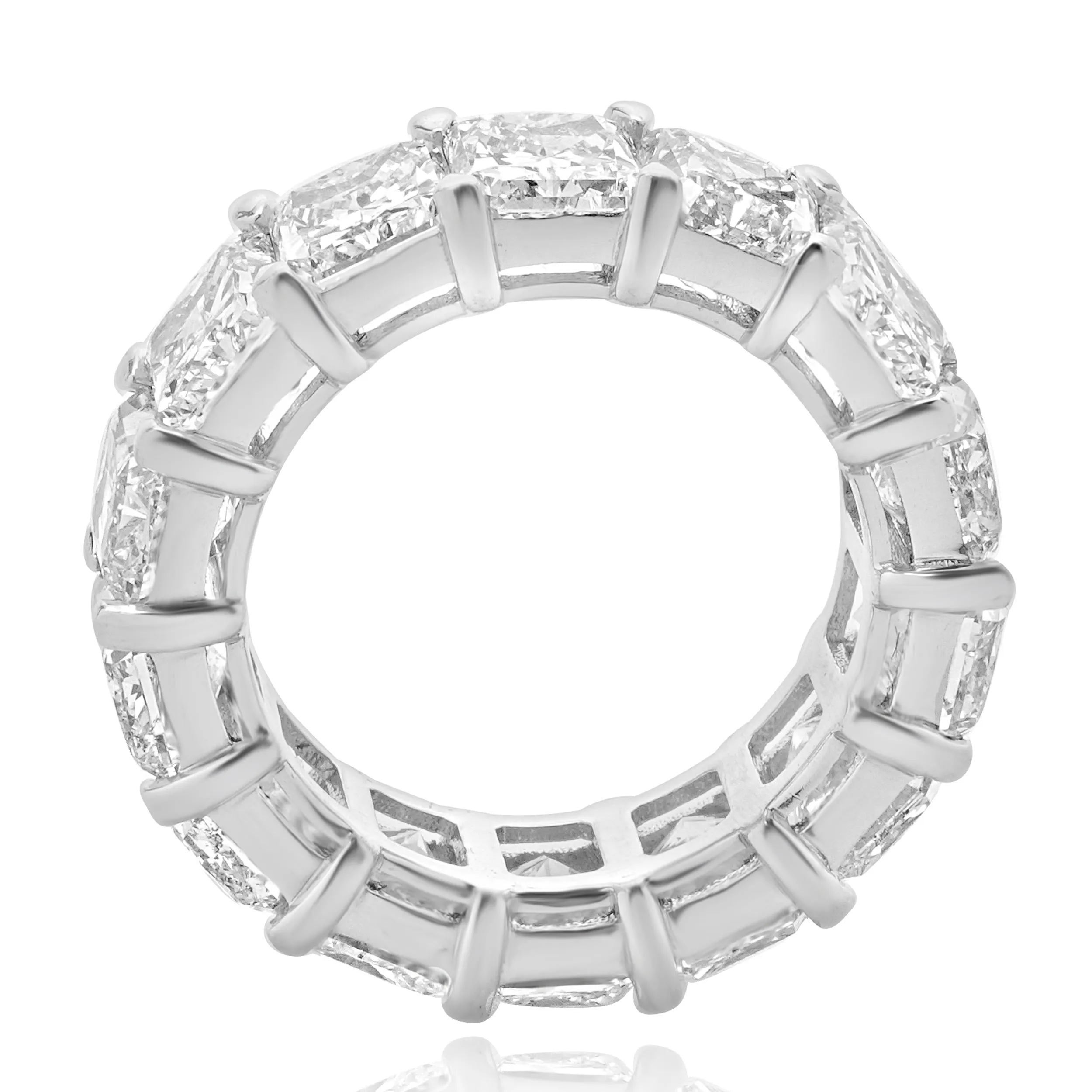 Platinum Radiant Cut Diamond Eternity Band