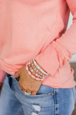 Pretty In Pink Bracelet Set- Pink