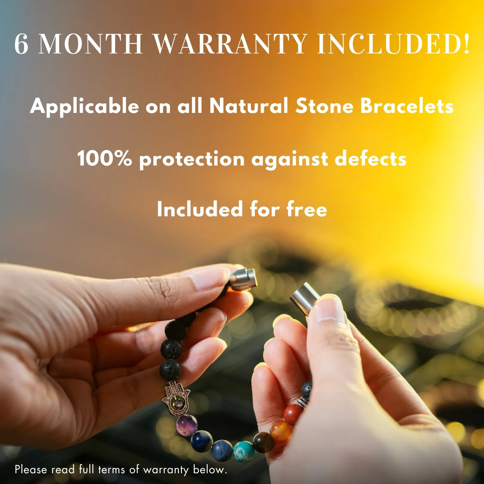 Protective Evil Eye Hematite Natural Stone Bracelet