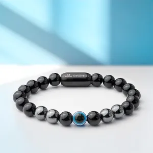 Protective Evil Eye Hematite Natural Stone Bracelet