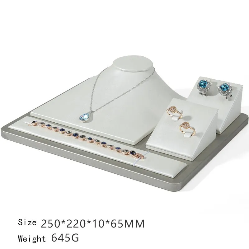 PU Leather Jewelry Stand Ring Necklace Bracelet Display Stand Jewelry Display