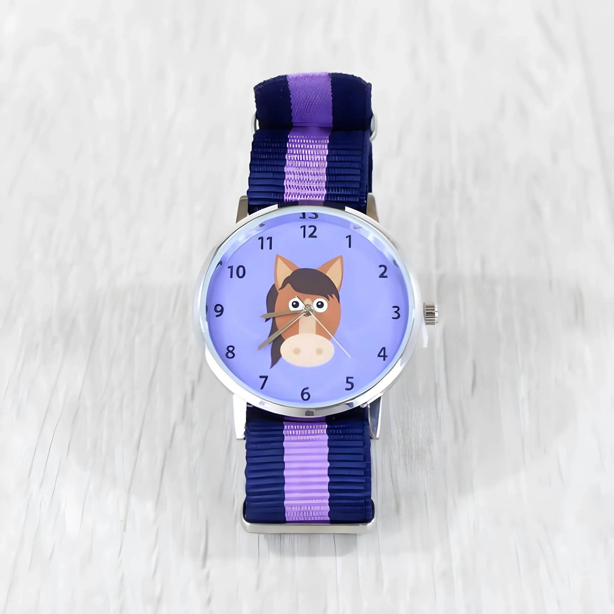 Purple Horse Face Watch
