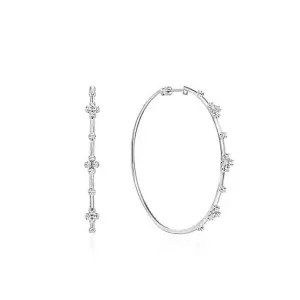Quatrefoil Classic Diamond Hoops 1.5" Dia