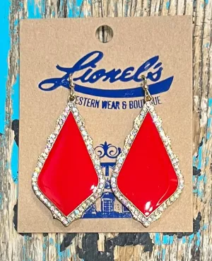 Red Kendra Look Earrings for the Holiday