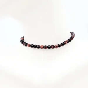 Red Tiger Eye Bead Bracelet 4mm