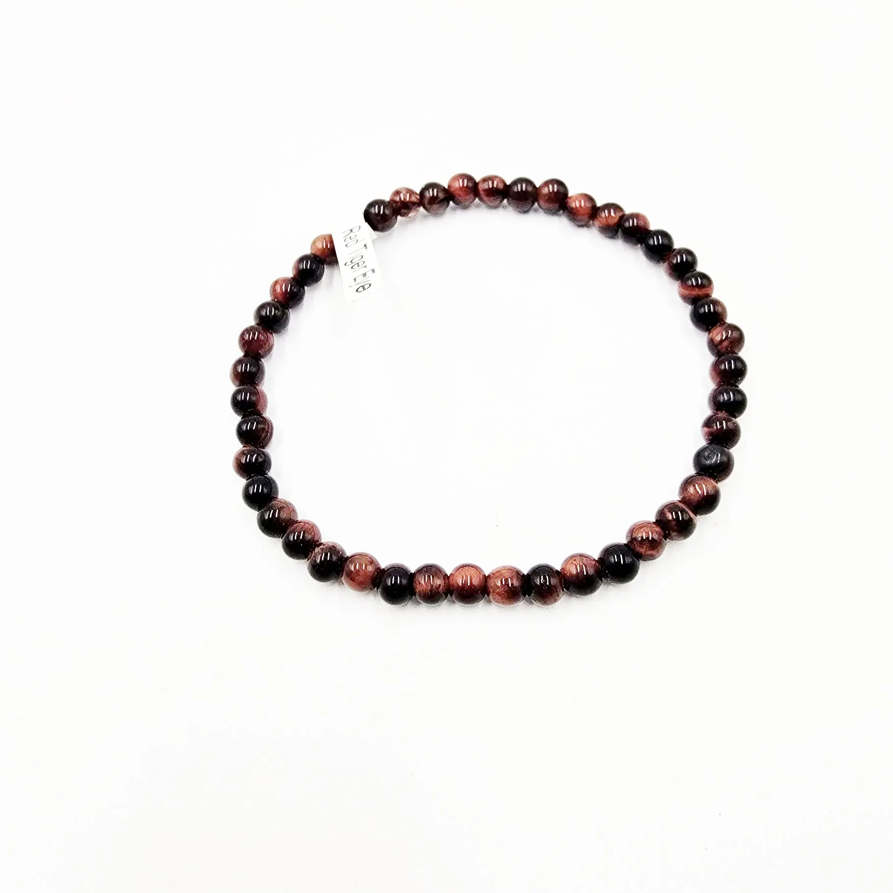 Red Tiger Eye Bead Bracelet 4mm