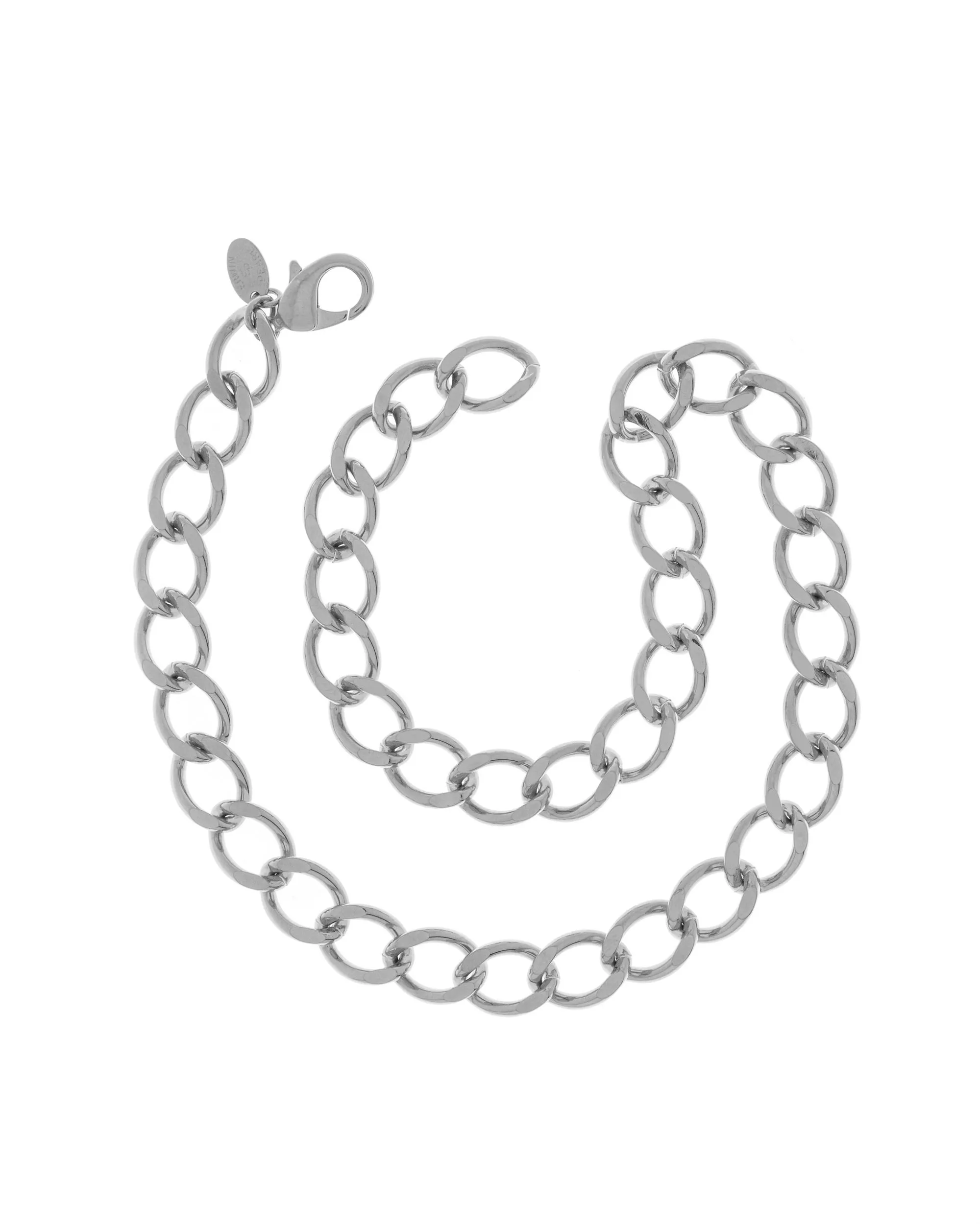 Rhodium Plated Steel Chain