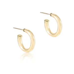 Round Gold 1/2" Post Hoop Earrings