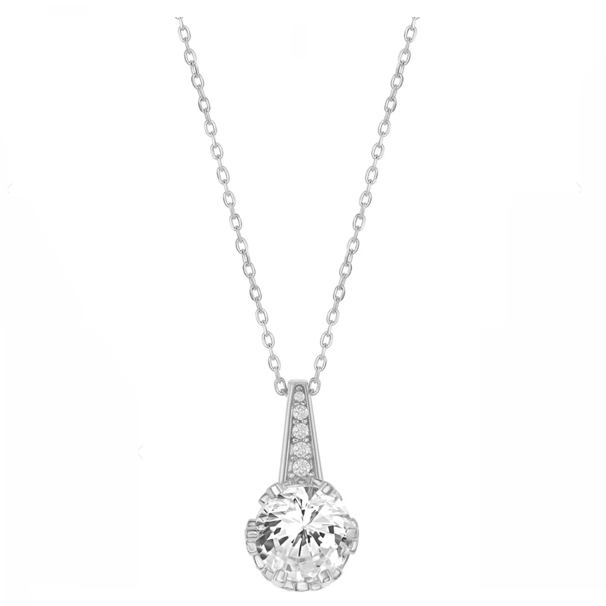 Round Sparkle Drop Pendant