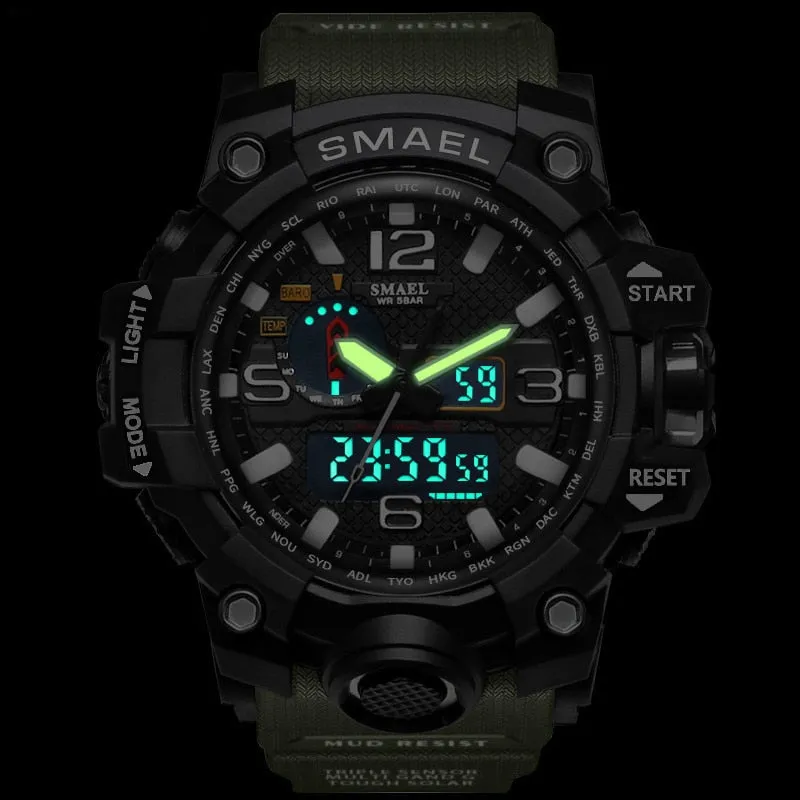 Rugged Sports Watches for Men with Digital and Analogue Display