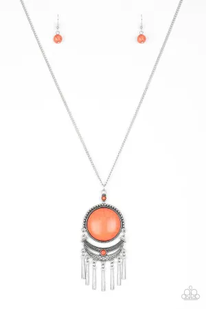 Rural Rustler Orange Paparazzi Necklace
