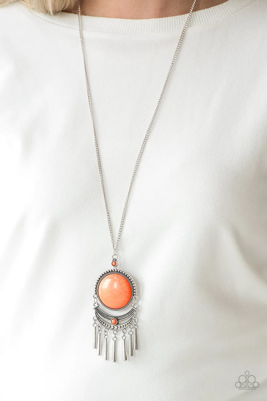 Rural Rustler Orange Paparazzi Necklace