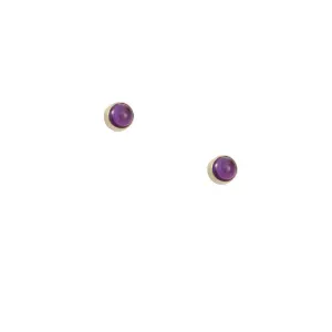 SALE - Cabochon Amethyst Stud Earrings