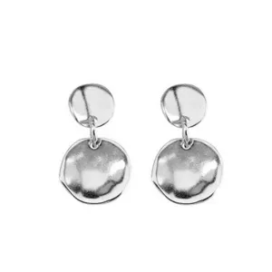 Scales earrings, silver