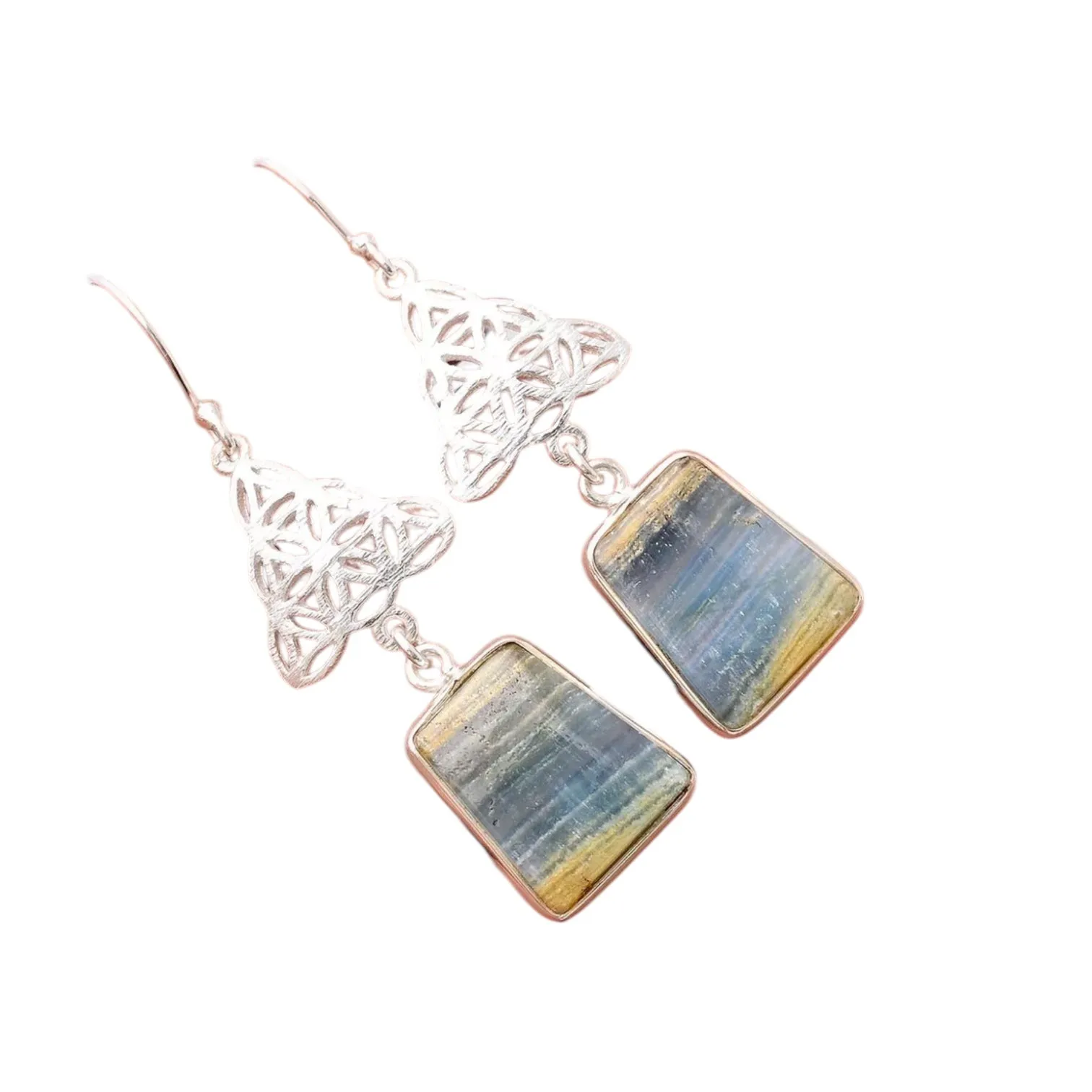 Scheelite Solid 925 Sterling Silver Earrings