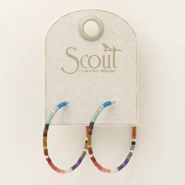 Scout Curated Wears Chromacolor Miyuki Small Hoop - Dark Multi