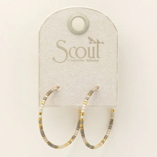 Scout Curated Wears Chromacolor Miyuki Small Hoop - Pewter Multi