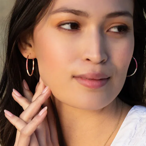 Scout Curated Wears Chromacolor Miyuki Small Hoop - Pewter Multi
