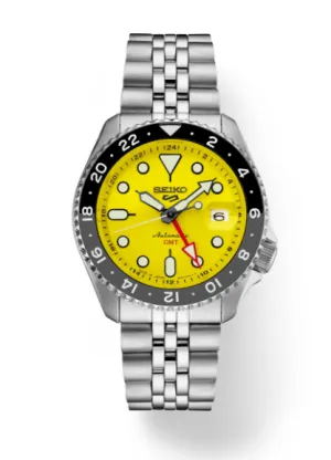 Seiko 5 Sports SKX Sports Style GMT Series Yellow Dial Men's Watch SSK017
