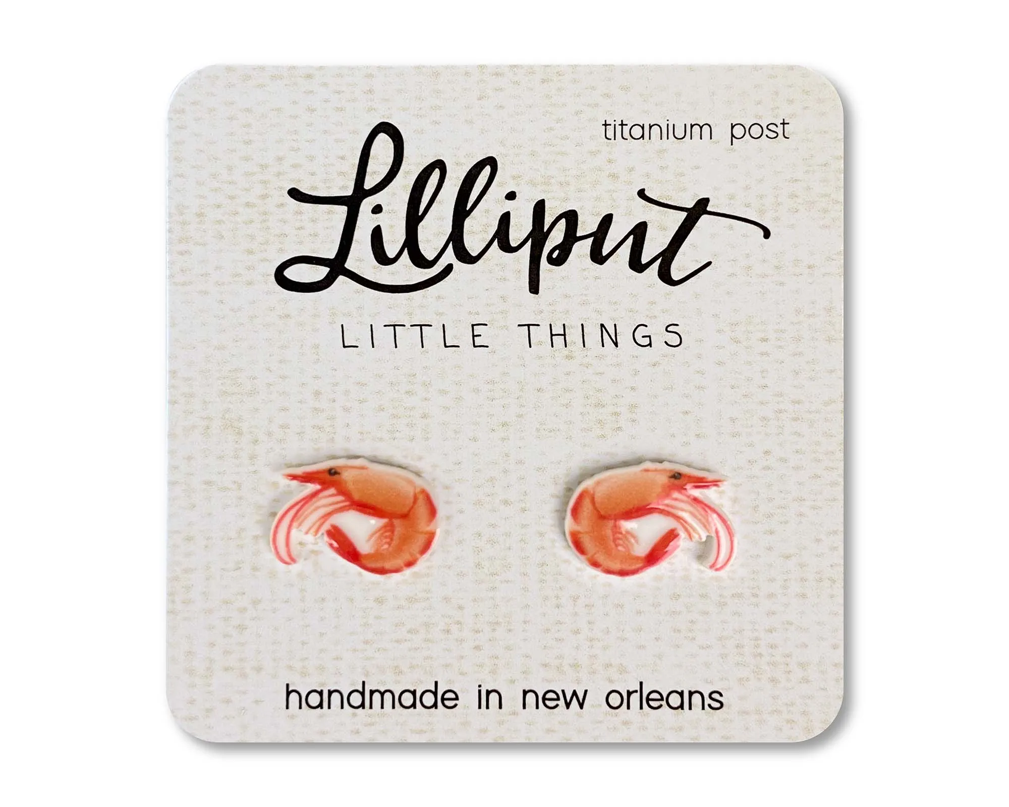 Shrimp Earrings - Darling Cute Post Earrings - Fun Gift for Daughter, Sister, Friend