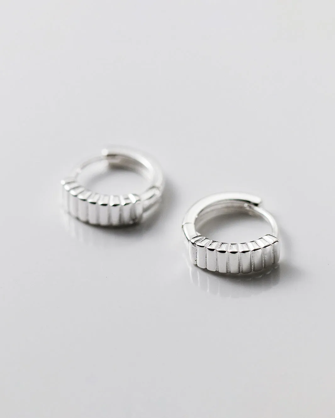 Sienna Stripe Huggie Earrings