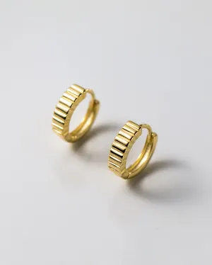 Sienna Stripe Huggie Earrings