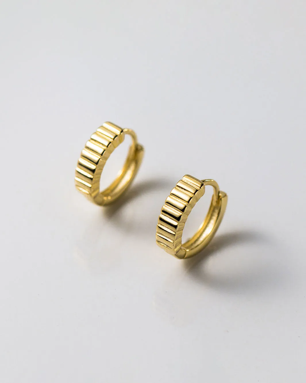 Sienna Stripe Huggie Earrings