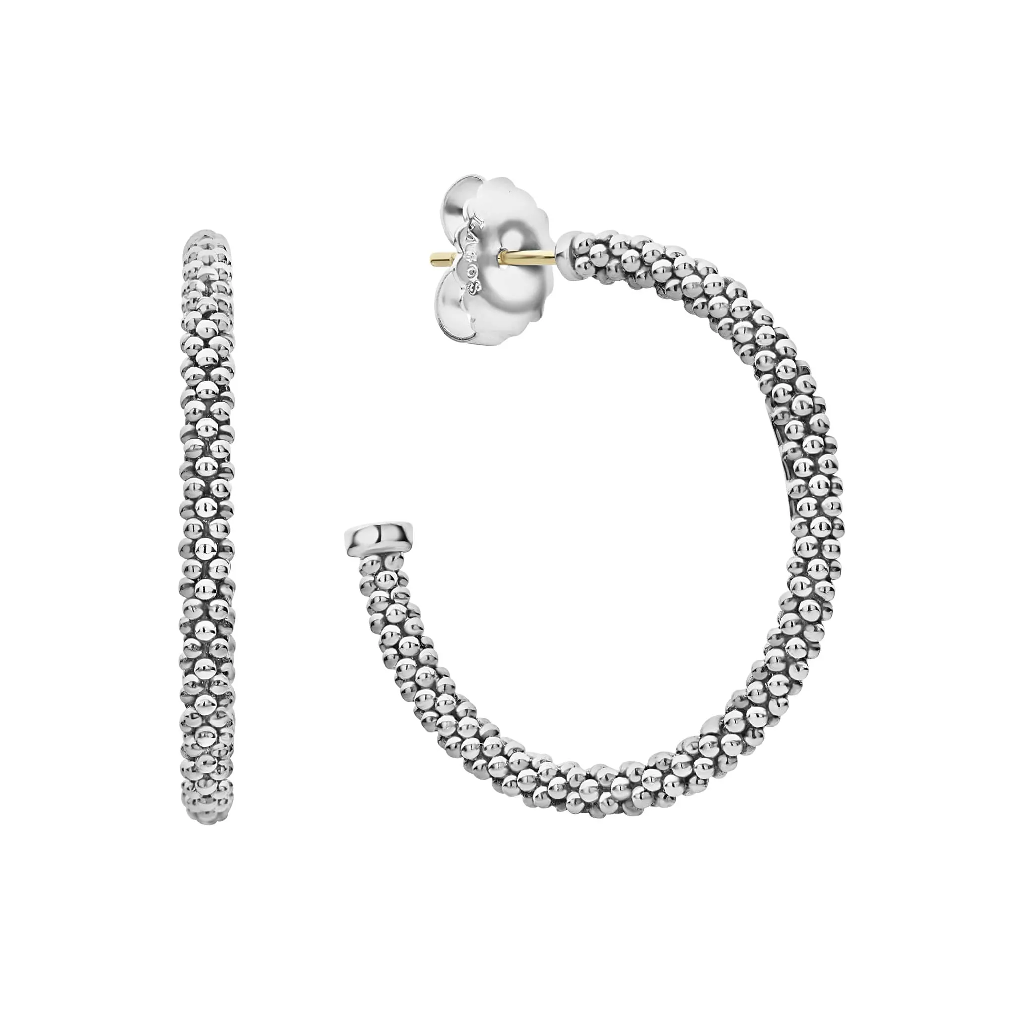 Signature Caviar Small Caviar Hoop Earrings