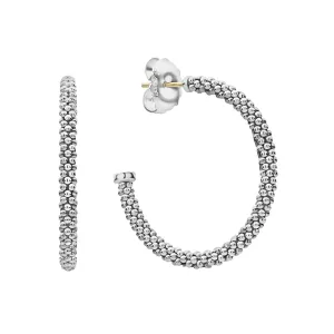 Signature Caviar Small Caviar Hoop Earrings