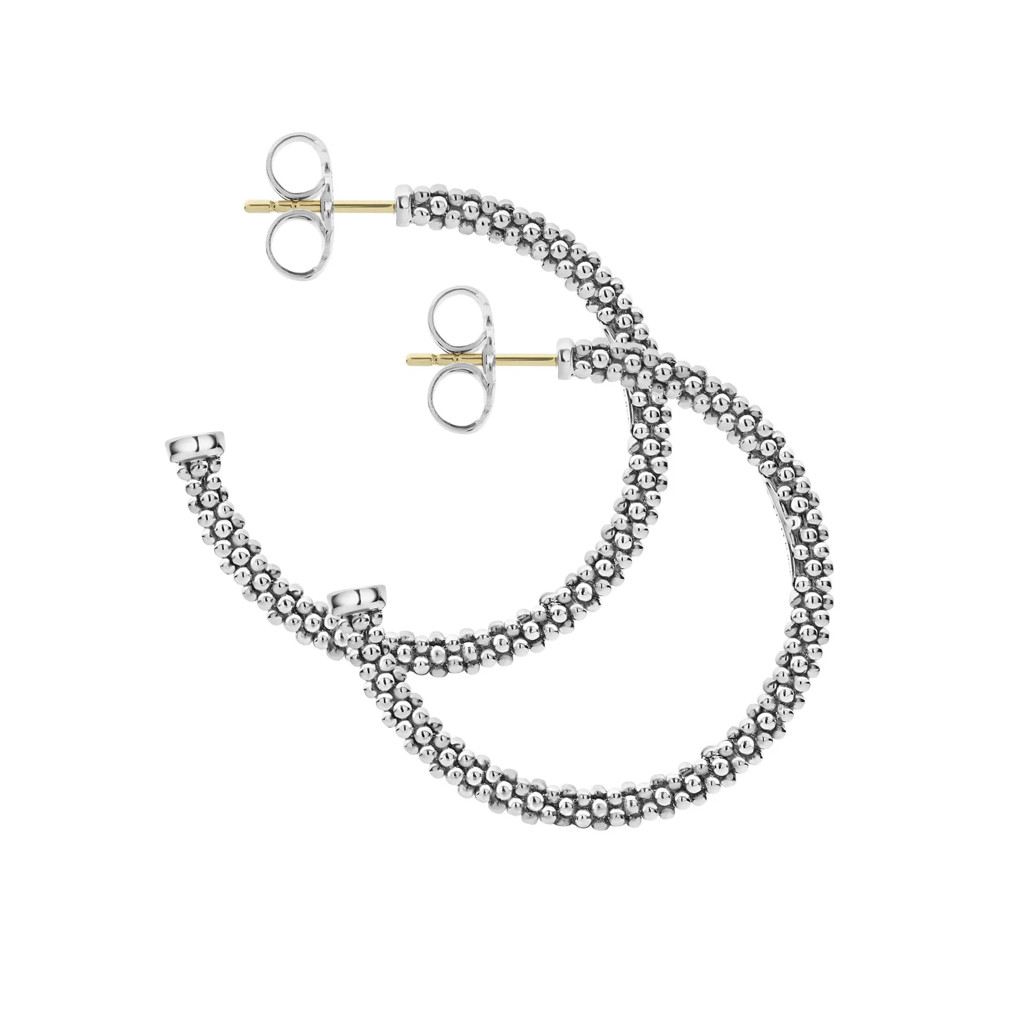 Signature Caviar Small Caviar Hoop Earrings