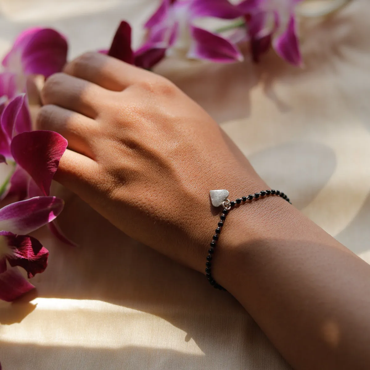 Silver Charm Mangalsutra bracelet