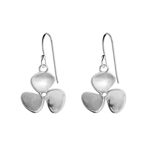 Silver Classic Propeller Earrings
