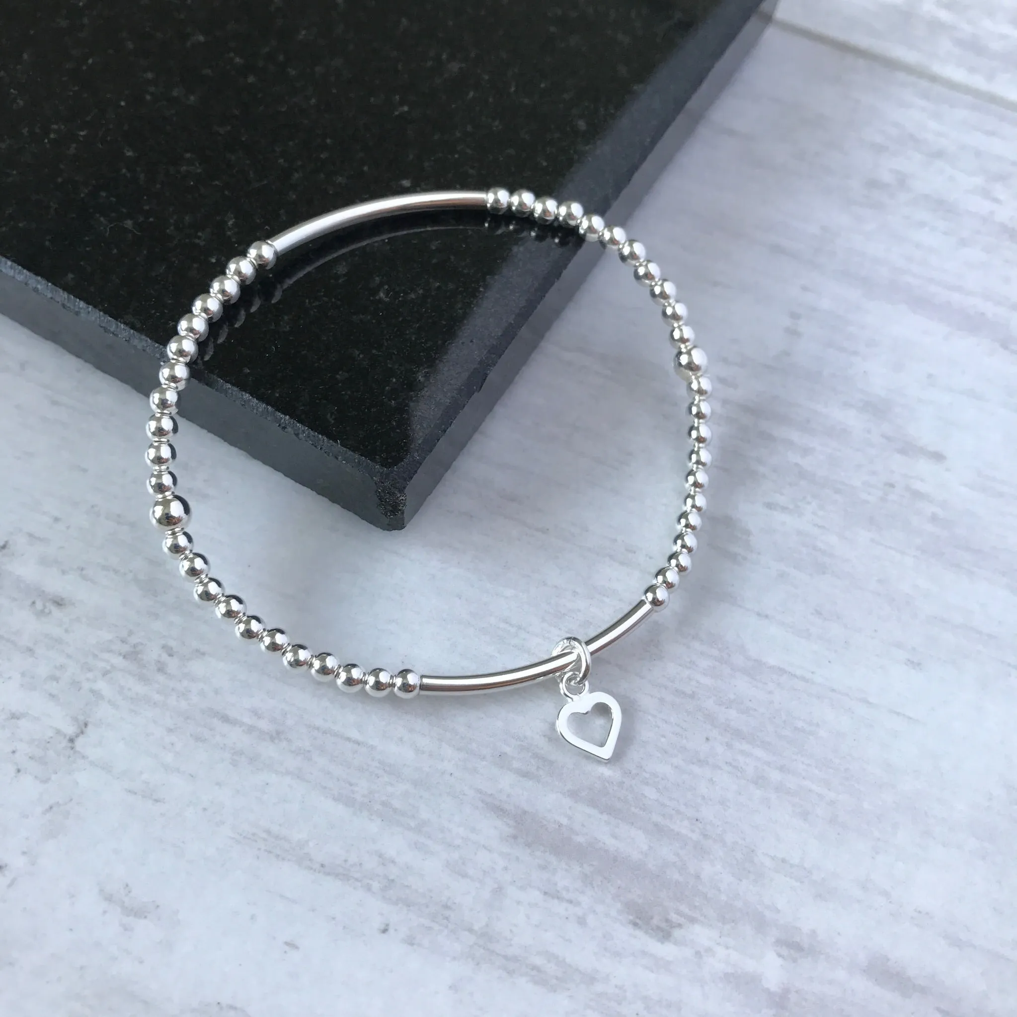 Silver Heart Bracelet