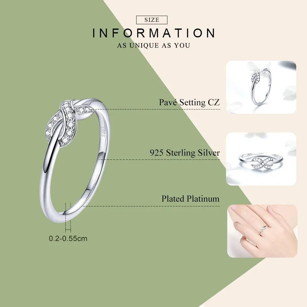 Silver Infinity Engagement Ring