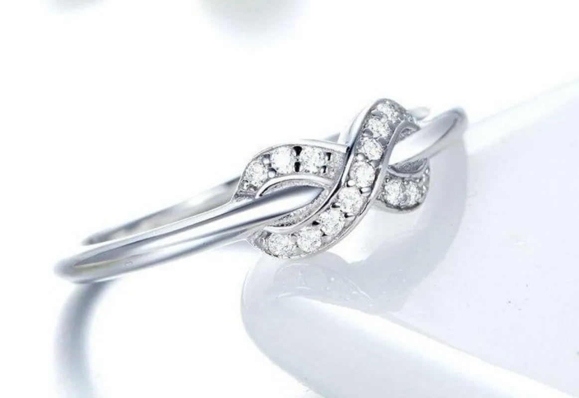Silver Infinity Engagement Ring