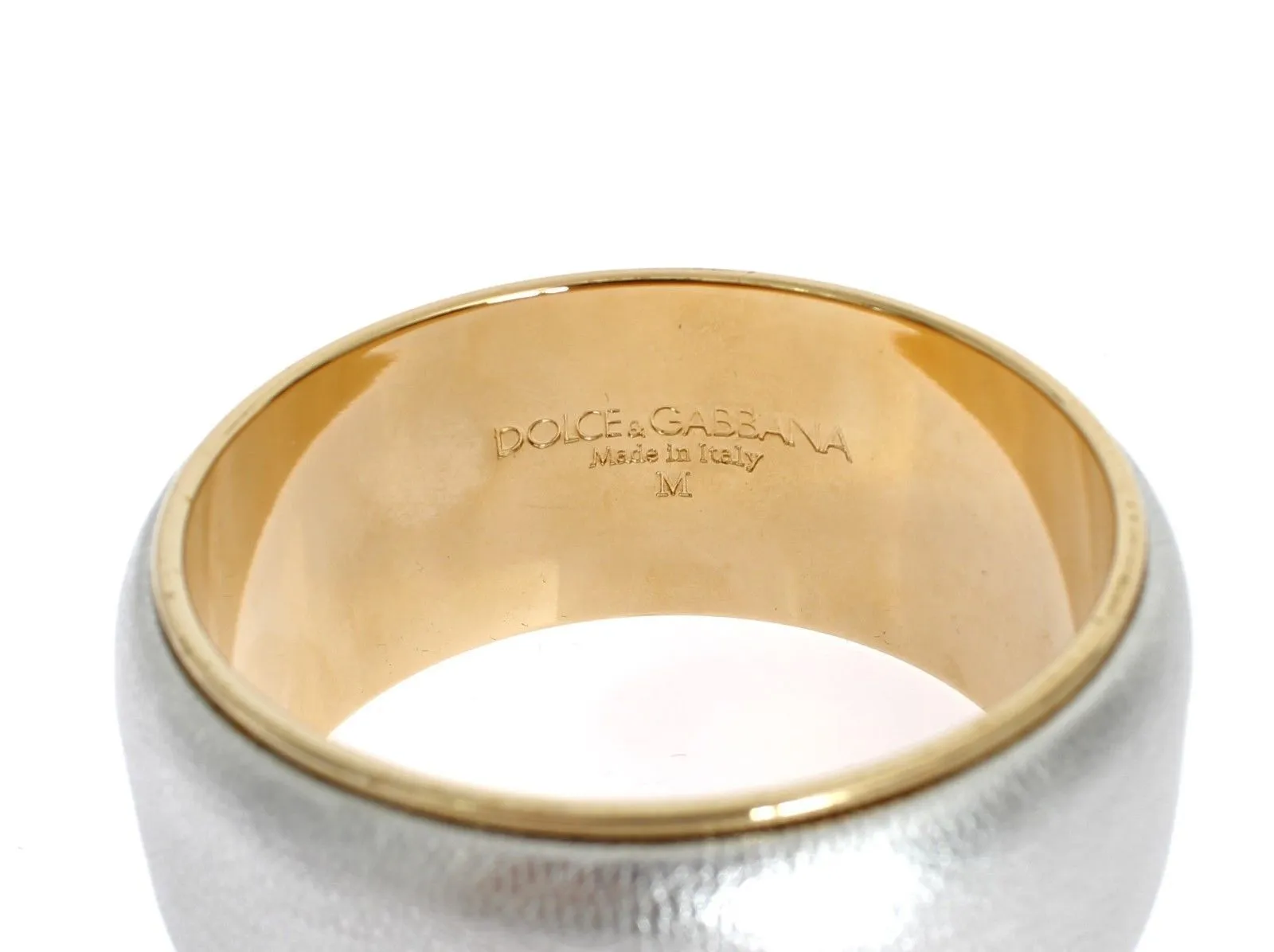 Silver Leather Gold Brass Bracelet