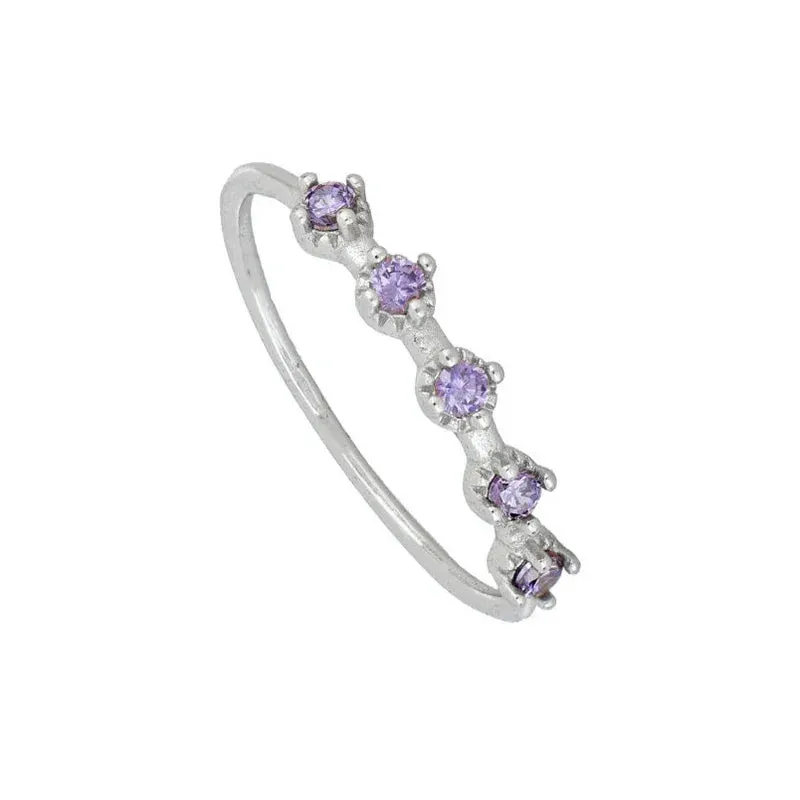 Silver Multicolor Crystal Rings Turquoise Engagement Wedding Promise Ring Party Jewelry Gifts