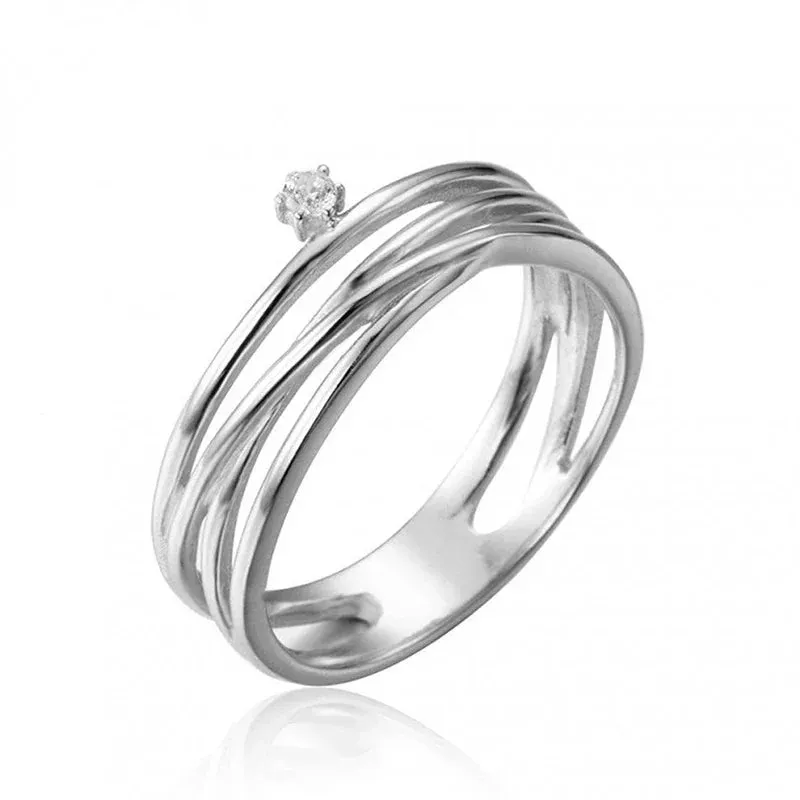 Silver Multicolor Crystal Rings Turquoise Engagement Wedding Promise Ring Party Jewelry Gifts