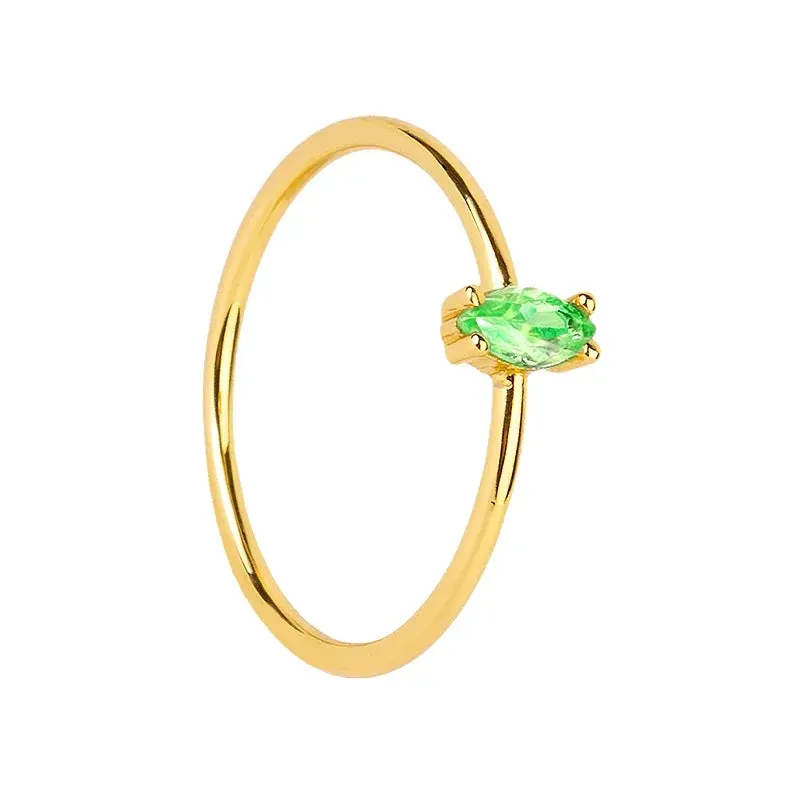 Silver Multicolor Crystal Rings Turquoise Engagement Wedding Promise Ring Party Jewelry Gifts
