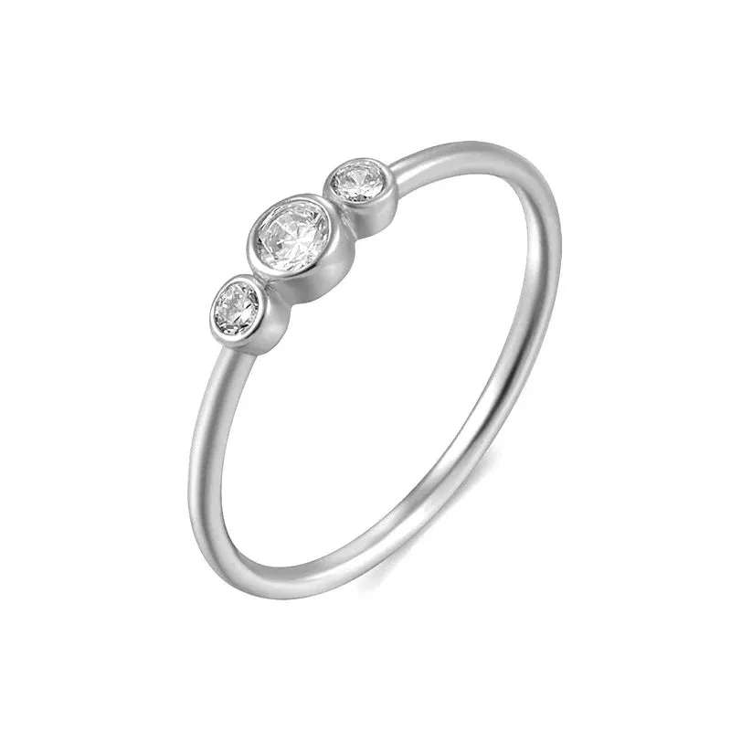Silver Multicolor Crystal Rings Turquoise Engagement Wedding Promise Ring Party Jewelry Gifts