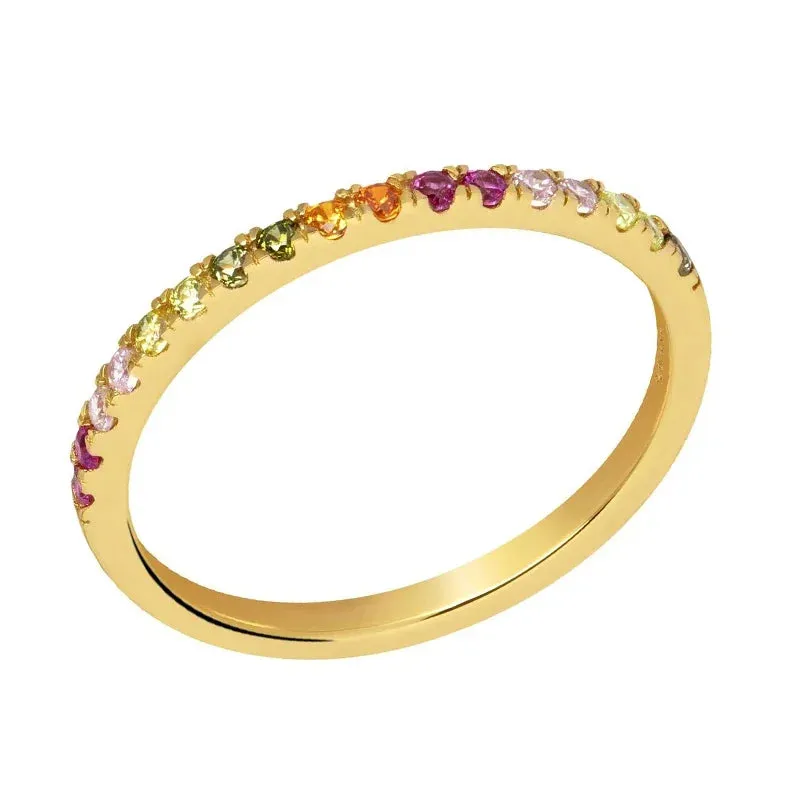 Silver Multicolor Crystal Rings Turquoise Engagement Wedding Promise Ring Party Jewelry Gifts