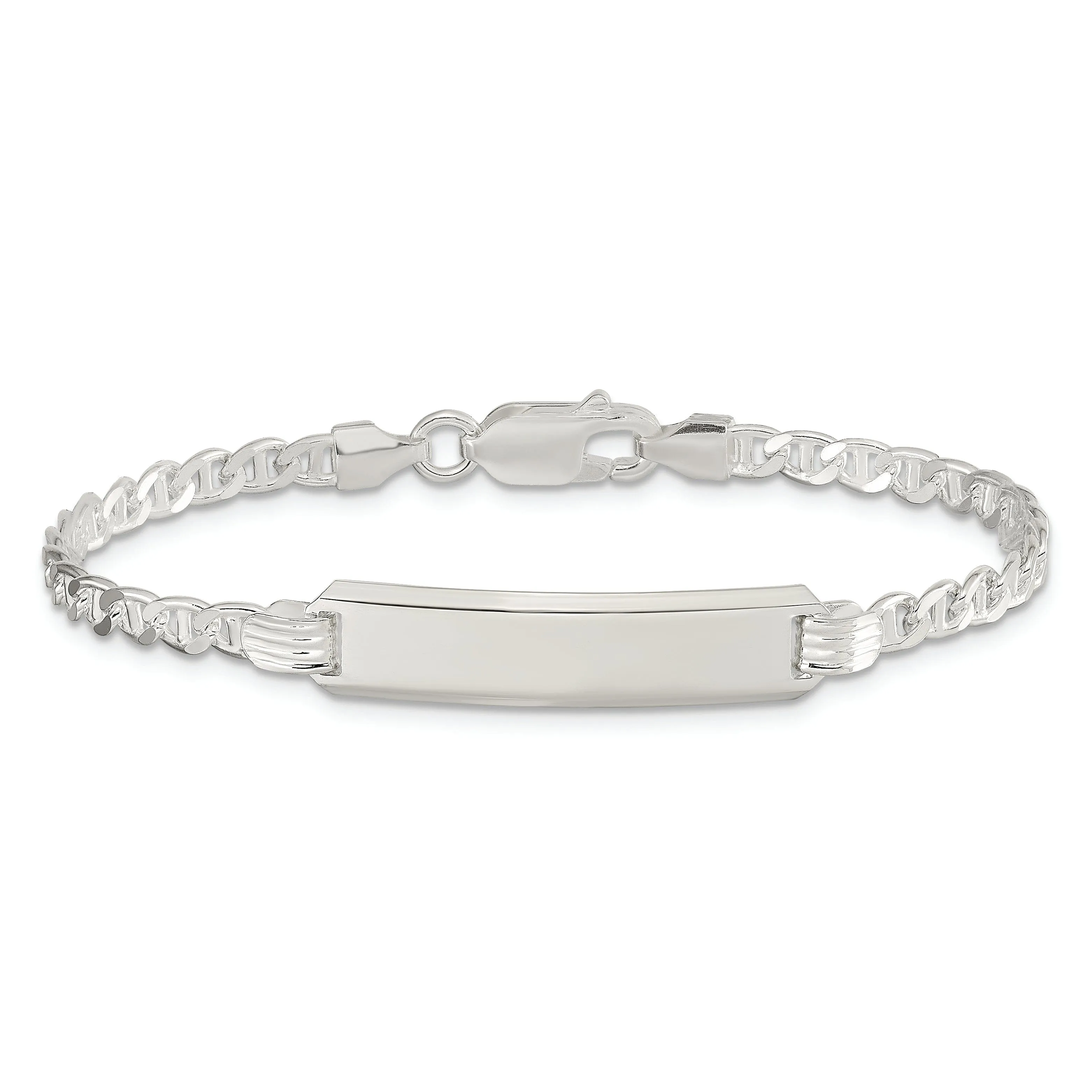 Silver Polish Engravable Childrens ID Bracelet