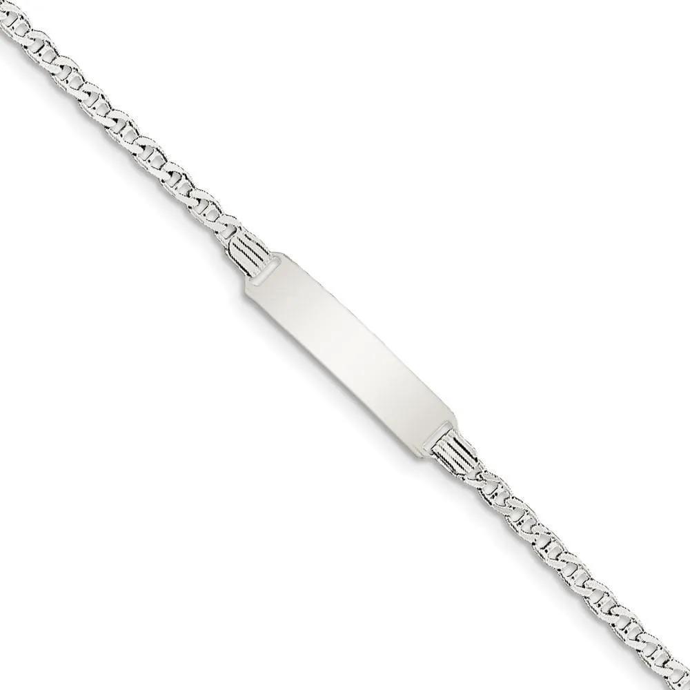 Silver Polish Engravable Childrens ID Bracelet