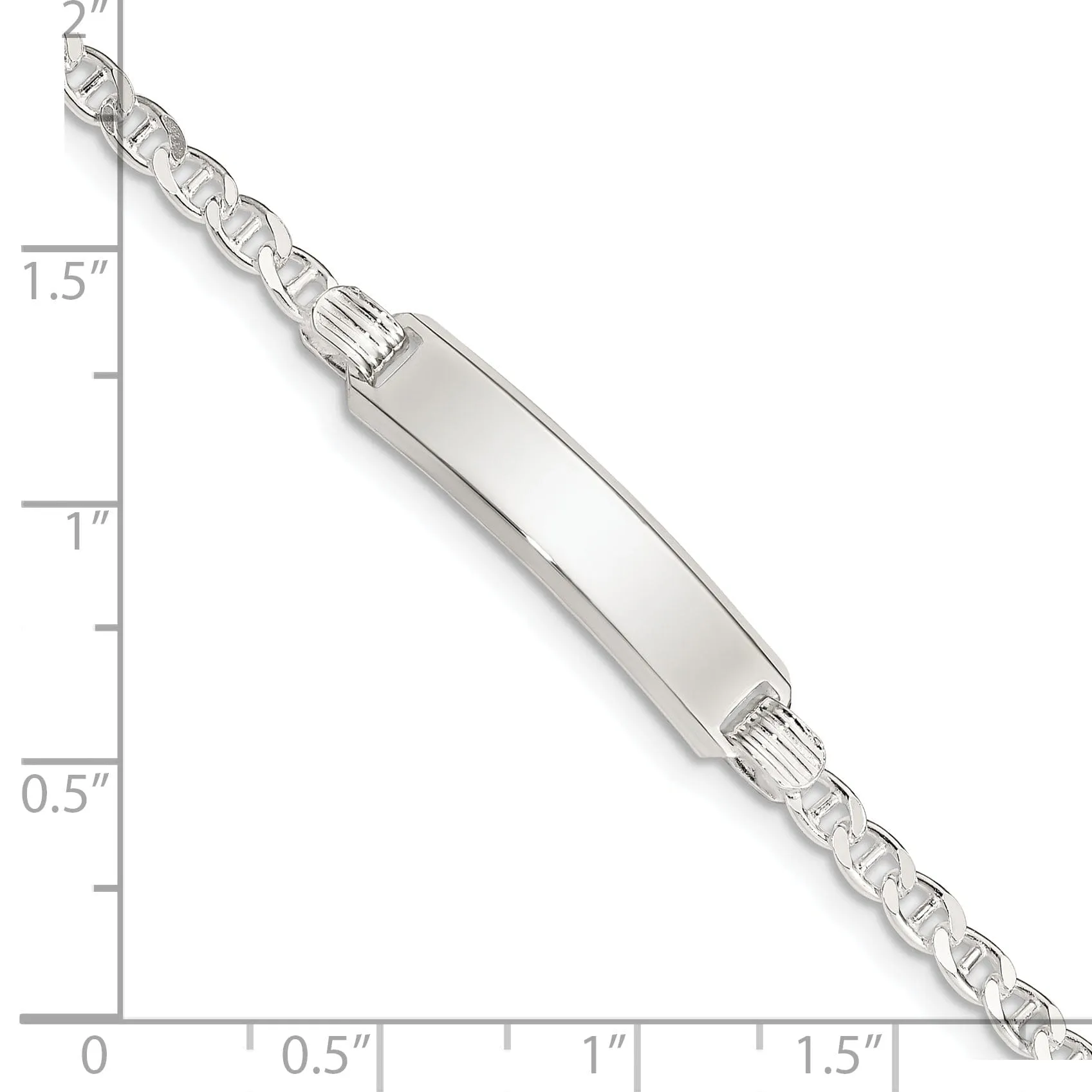 Silver Polish Engravable Childrens ID Bracelet