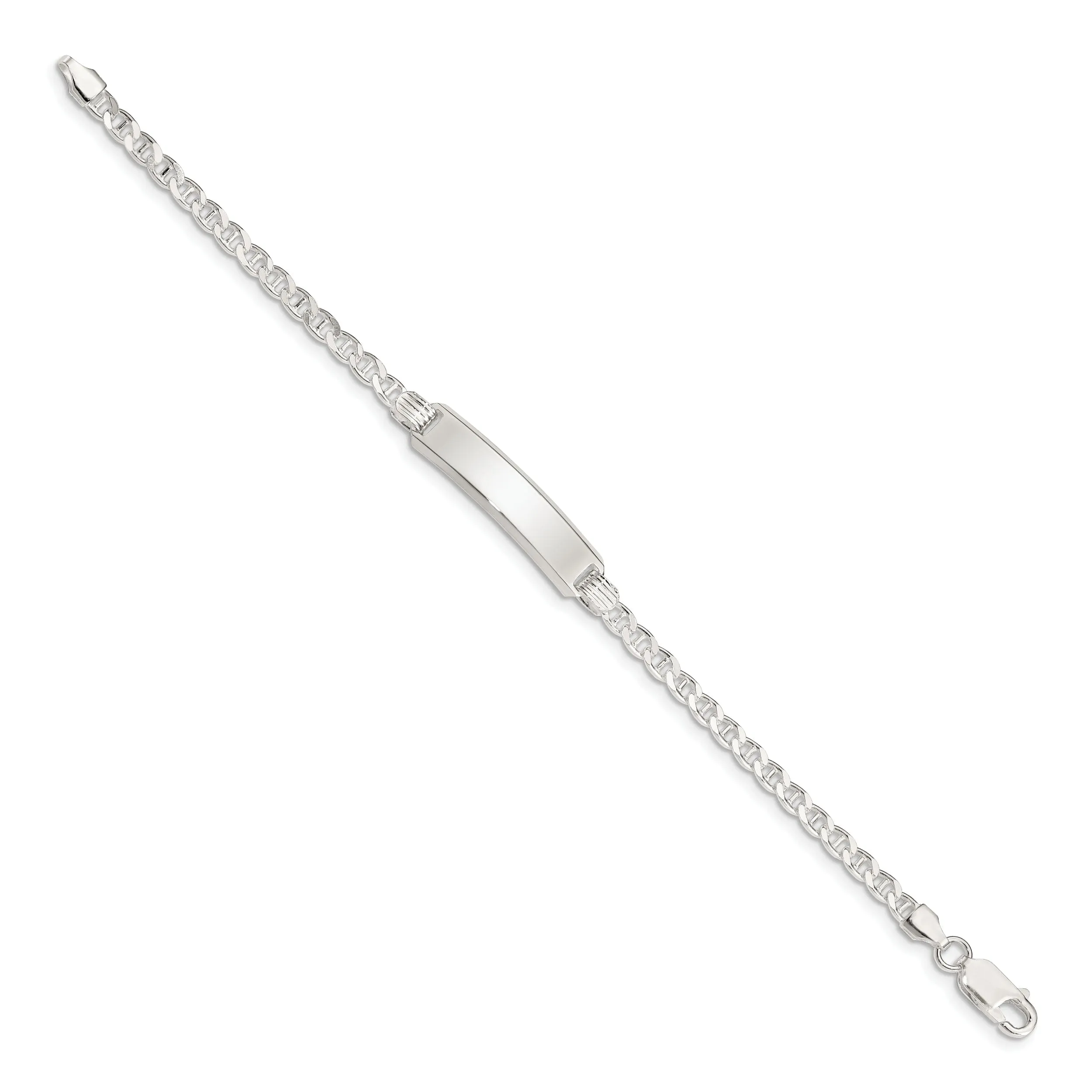 Silver Polish Engravable Childrens ID Bracelet